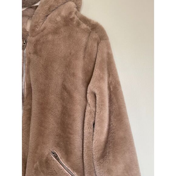 Blank NYC Faux Fur Coat Jacket with pockets Women's 3XL Neutral Cozy F60 - Picture 12 of 16